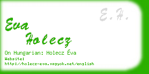 eva holecz business card