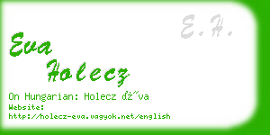 eva holecz business card